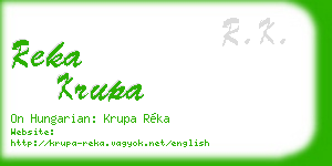 reka krupa business card